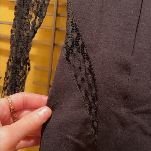 Guess | Women’s Mesh Overlay Black Sheath Dress XS - Picture 6 of 9